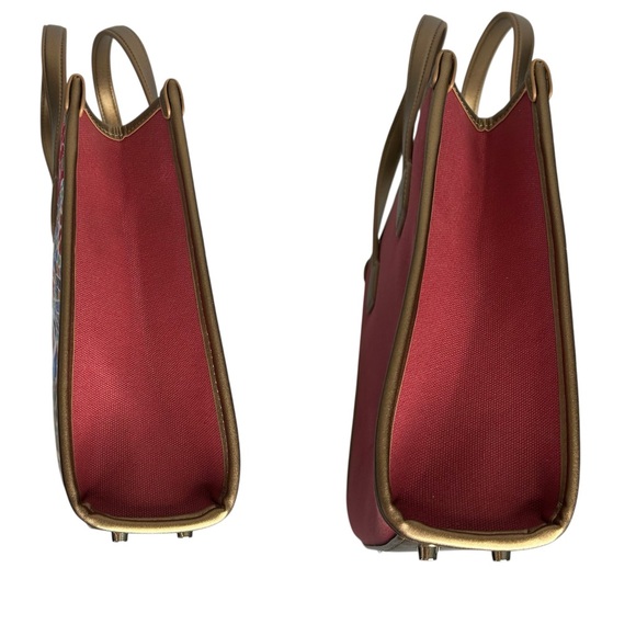 GUNAS New York Womens Multicolored Mosaic Oasis‎ Canvas Mini Tote Crossbody Bag. - Picture 4 of 10